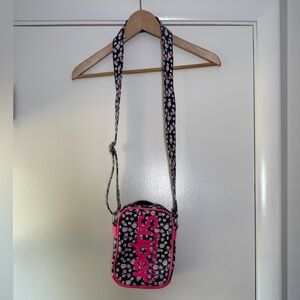 Superdry Real Black Label Luggage Floral Crossbody Bag Purse Adjustable Strap